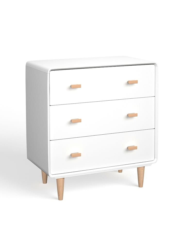 La Redoute Intérieurs White Jimi Chest of 3 Drawer Drawers - Image 2 of 4