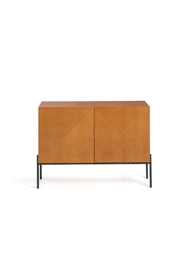 La Redoute Intérieurs Oak Lodge Vintage 2 Door Sideboard - Image 2 of 6