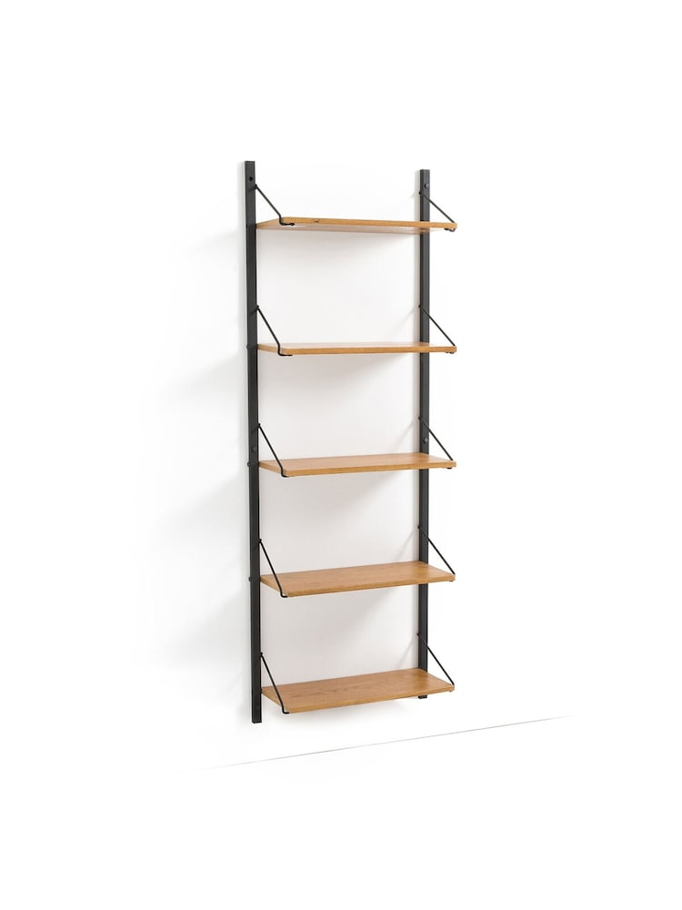 La Redoute Intérieurs Oak Quilda Wall Mounted Vintage Narrow Ladder Bookcase - Image 1 of 5