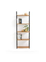 La Redoute Intérieurs Oak Quilda Wall Mounted Vintage Narrow Ladder Bookcase - Image 2 of 5