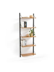 La Redoute Intérieurs Oak Quilda Wall Mounted Vintage Narrow Ladder Bookcase - Image 3 of 5
