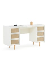 La Redoute Intérieurs Egg Shell Taga Double Unit 6 Drawer Desk - Image 2 of 5