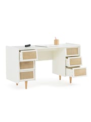 La Redoute Intérieurs Egg Shell Taga Double Unit 6 Drawer Desk - Image 3 of 5