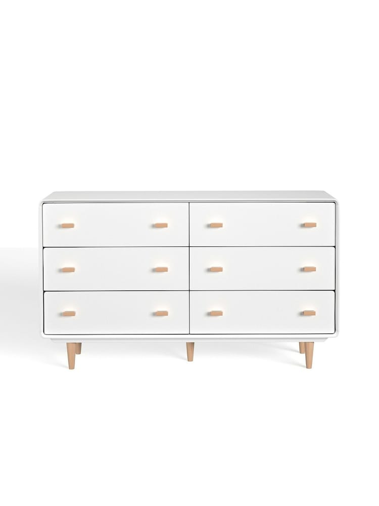 La Redoute Intérieurs White Jimi Chest of 6 Drawer Drawers - Image 1 of 4