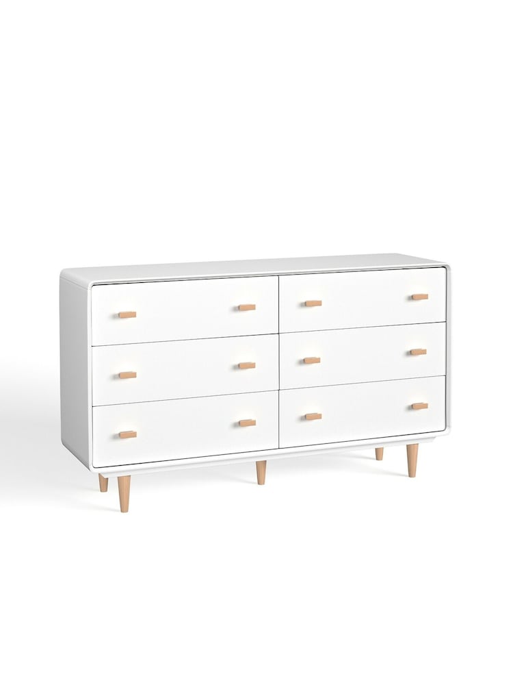 La Redoute Intérieurs White Jimi Chest of 6 Drawer Drawers - Image 2 of 4