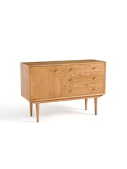La Redoute Intérieurs Oak Quilda Vintage 2 Door 4 Drawer Small Sideboard - Image 2 of 5