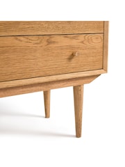 La Redoute Intérieurs Oak Quilda Vintage 2 Door 4 Drawer Small Sideboard - Image 5 of 5