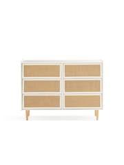 La Redoute Intérieurs Egg Shell Taga Cane Front 6 Drawer Chest of Drawers - Image 1 of 4