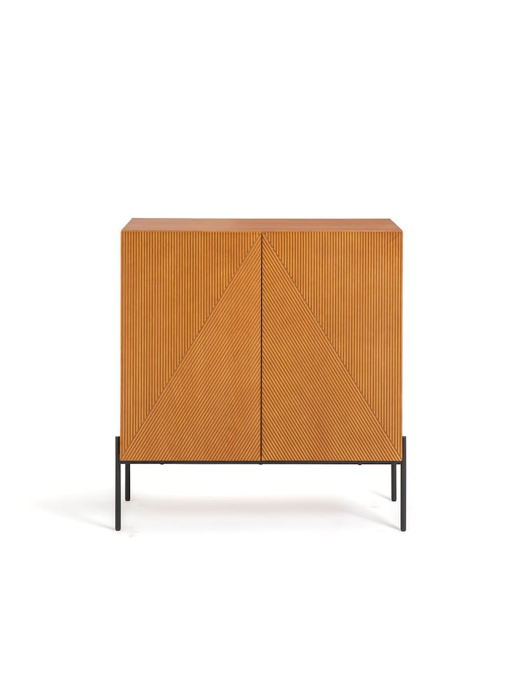 La Redoute Intérieurs Oak Lodge Vintage Bar Cabinet - Image 2 of 6