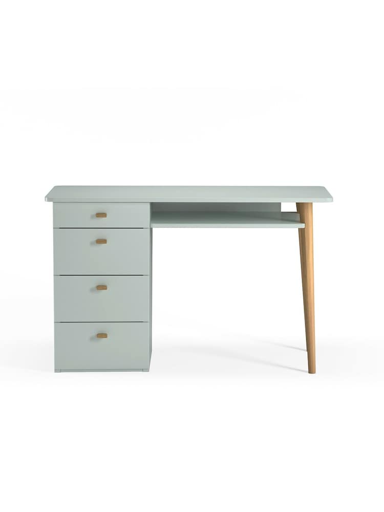 La Redoute Intérieurs Light Grey Jimi 4 Drawer Desk - Image 2 of 4