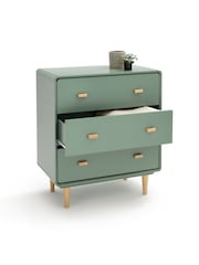 La Redoute Intérieurs Grey Green Jimi 3 Drawer Chest - Image 3 of 4