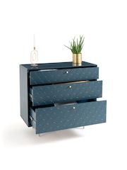 La Redoute Intérieurs Prussian Blue Luxore 3 Drawer Chest of Drawers - Image 5 of 6