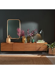 La Redoute Intérieurs Walnut and Black Lodge Vintage Hi-Fi TV Stand - Image 1 of 6