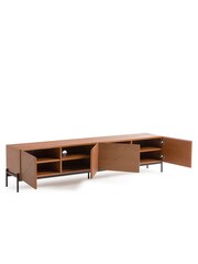 La Redoute Intérieurs Walnut and Black Lodge Vintage Hi-Fi TV Stand - Image 3 of 6