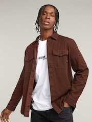 G Star Brown Marine 100% Cotton Slim Shirt - Image 1 of 6