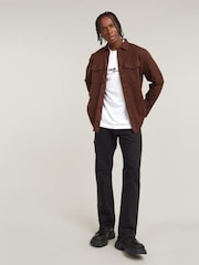 G Star Brown Marine 100% Cotton Slim Shirt - Image 4 of 6
