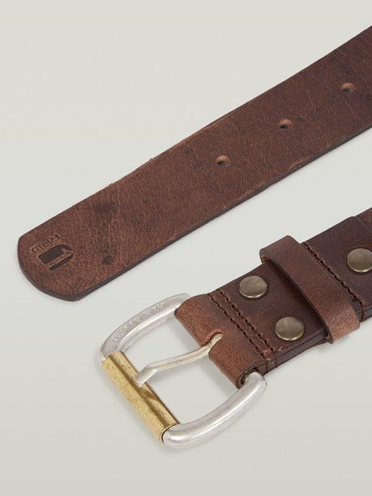 G Star Brown Dask Leather Belt - Image 3 of 3