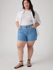 Levi's® Light Blue Curve Shaping Bermuda Denim Shorts - Image 4 of 6