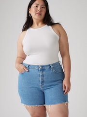Levi's® Light Blue Curve Shaping Bermuda Denim Shorts - Image 5 of 6