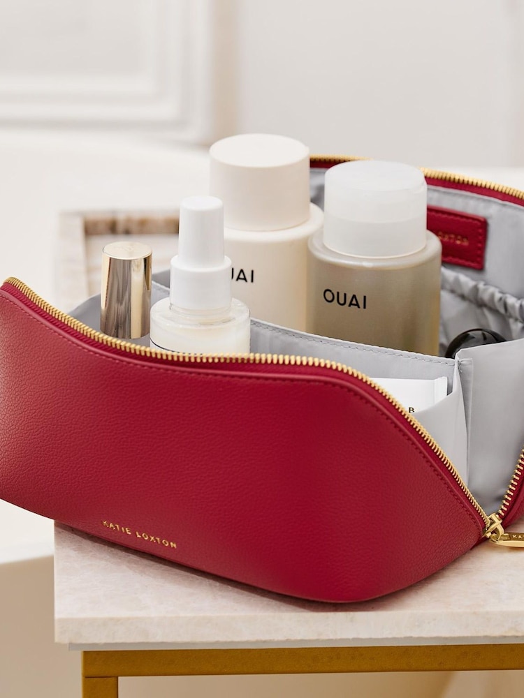 Katie Loxton Medium Makeup And Wash Bag in Garnet Red - Image 3 of 3