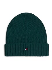 Tommy Hilfiger Green Small Flag Beanie - Image 3 of 6