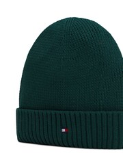 Tommy Hilfiger Green Small Flag Beanie - Image 5 of 6