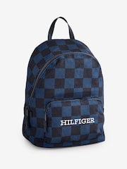 Tommy Hilfiger Blue Monotype Check Backpack - Image 1 of 5