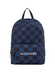 Tommy Hilfiger Blue Monotype Check Backpack - Image 2 of 5