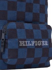 Tommy Hilfiger Blue Monotype Check Backpack - Image 4 of 5