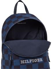 Tommy Hilfiger Blue Monotype Check Backpack - Image 5 of 5