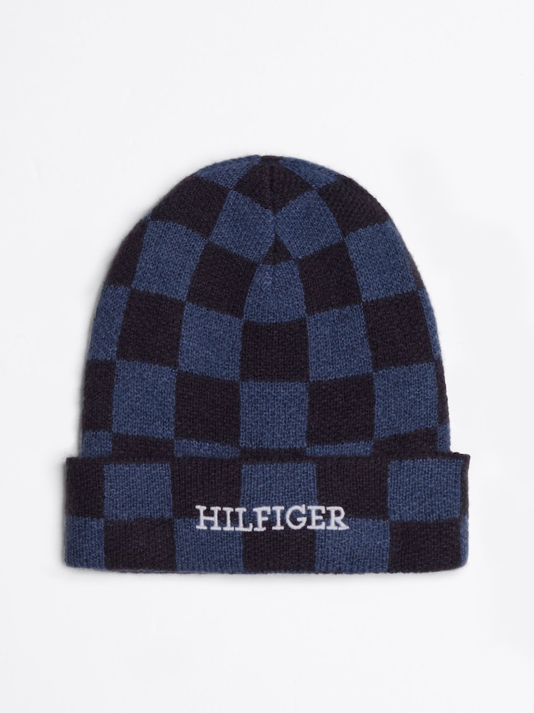 Tommy Hilfiger Monotipija karirast; s karirastim vzorcem čepica - Slika 1 iz 5