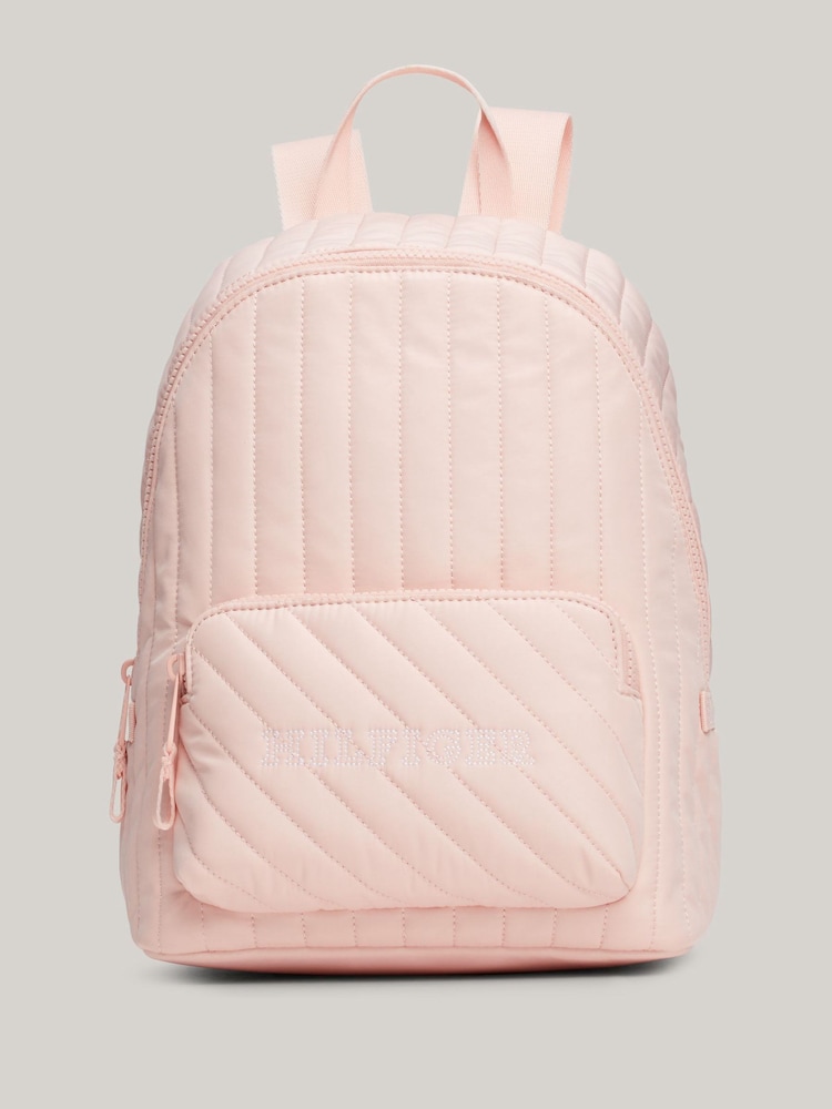 Tommy Hilfiger Pink Monotype Backpack - Image 1 of 4