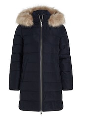 Tommy Hilfiger Blue Curve Tyra Heritage Coat With Faux Fur - Image 1 of 1
