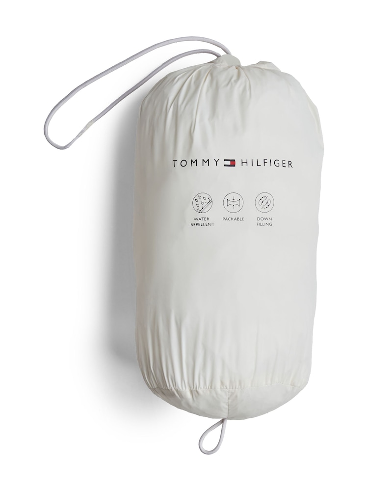 Tommy Hilfiger White Down Quilted Collarless Jacket - Image 6 of 6