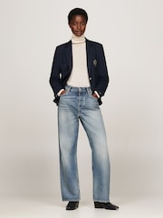 Tommy Hilfiger Slim Fit Blue Heritage Crest Single Breasted Blazer - Image 3 of 5