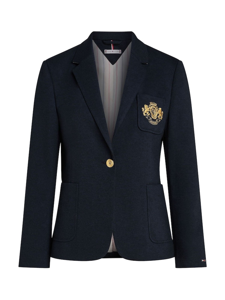 Tommy Hilfiger Slim Fit Blue Heritage Crest Single Breasted Blazer - Image 5 of 5