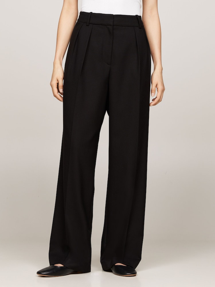 Tommy Hilfiger Slim Fit Core Straight Black Trousers - Image 1 of 5
