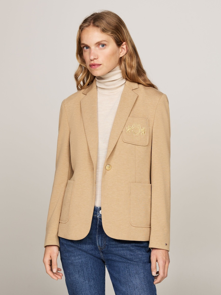 Tommy Hilfiger Slim Fit Blue Heritage Crest Single Breasted Blazer - Image 1 of 4