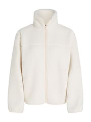 Tommy Hilfiger White Regular Fit Teddy Zip Up Jacket - Image 5 of 5