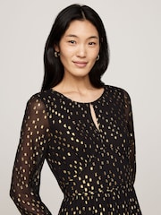 Tommy Hilfiger Black Fil Coupe Sparkle Maxi Dress - Image 2 of 5