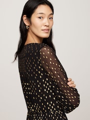 Tommy Hilfiger Black Fil Coupe Sparkle Maxi Dress - Image 3 of 5