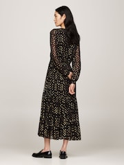 Tommy Hilfiger Black Fil Coupe Sparkle Maxi Dress - Image 4 of 5