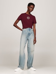 Vermelho - Camiseta Tommy Hilfiger Slim Fit com estampa náutica e gola redonda, manga curta - Imagem 2 de 5