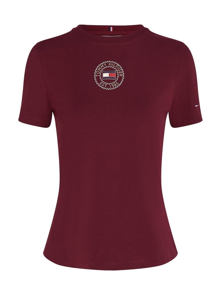 Vermelho - Camiseta Tommy Hilfiger Slim Fit com estampa náutica e gola redonda, manga curta - Imagem 5 de 5