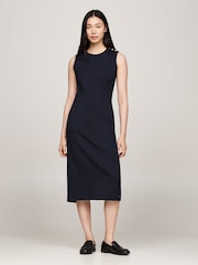 Tommy Hilfiger Blue Punto Sleeveless Bodycon Dress - Image 1 of 5