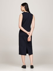 Tommy Hilfiger Blue Punto Sleeveless Bodycon Dress - Image 3 of 5
