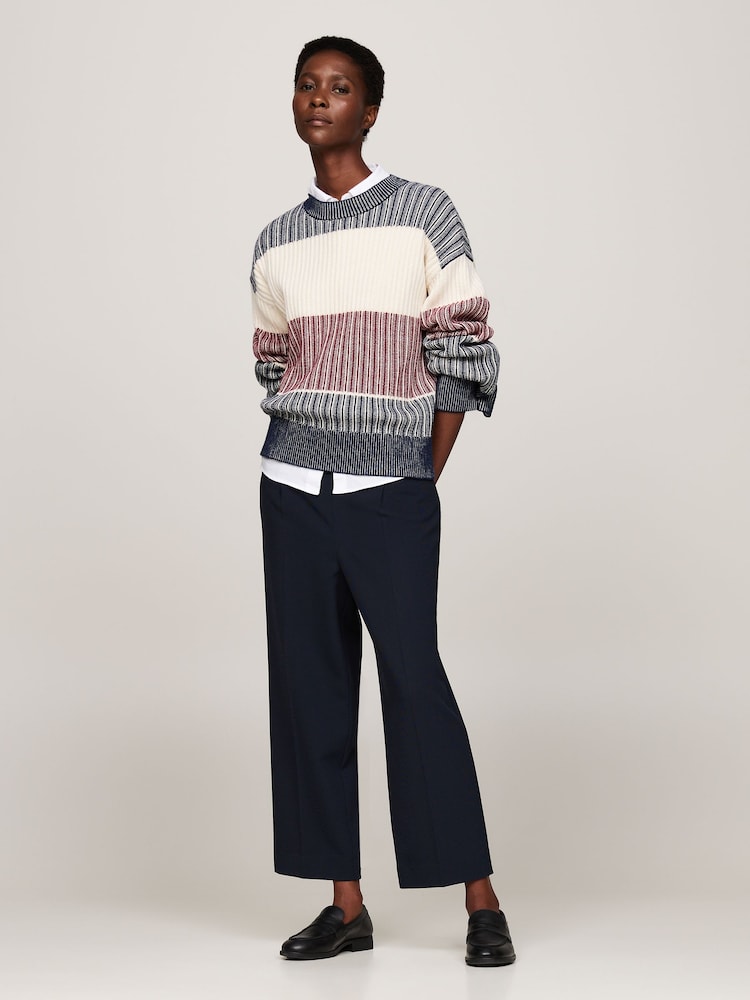 Tommy Hilfiger Blue Global Stripe All Over Sweater - Image 2 of 5