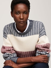 Tommy Hilfiger Blue Global Stripe All Over Sweater - Image 3 of 5
