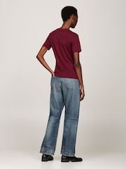 Tommy Hilfiger Red Slim Fit Cody Crew Neck Short Sleeve 100% Cotton T-Shirt - Image 3 of 5