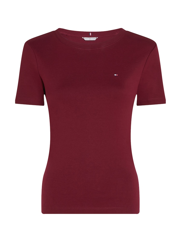 Tommy Hilfiger Red Slim Fit Cody Crew Neck Short Sleeve 100% Cotton T-Shirt - Image 5 of 5
